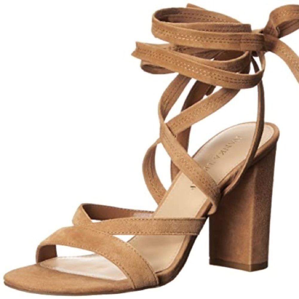 Ivanka trump Kieran suede wrap block heels